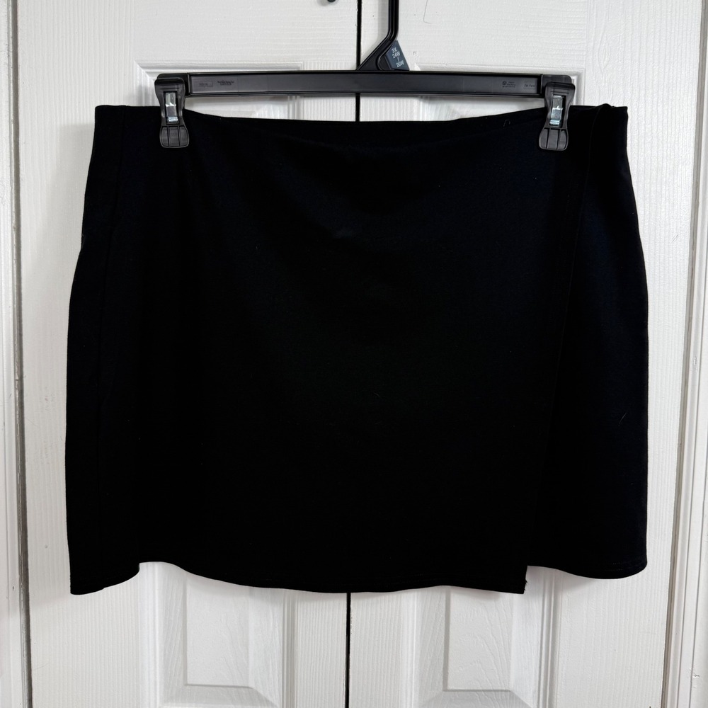 American Eagle Wrap Skort XL Black Minimalist Athleisure Y2K Preppy Sporty Chic